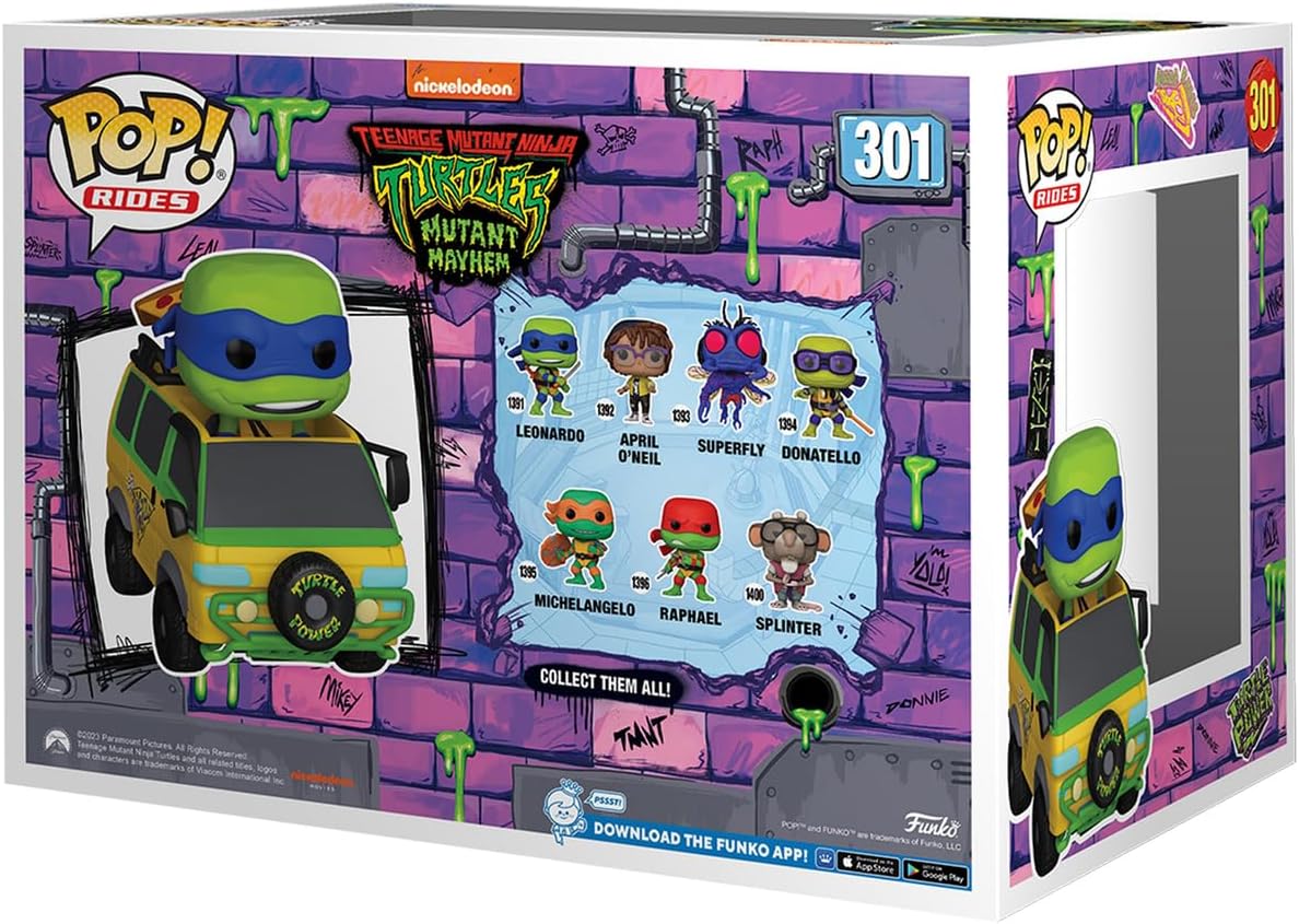 Funko Pop Ride SUPDLX! Movie: Teenage Mutant Ninja Turtle - Leonardo in Van (Exc), Collectable Vinyl Figure