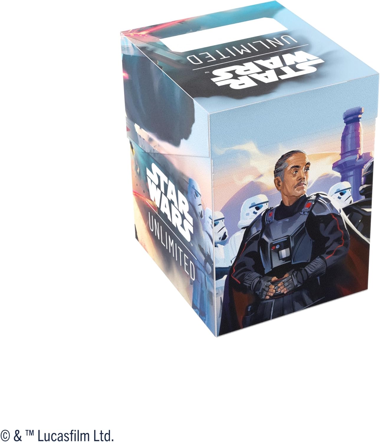 Gamegenic Star Wars Unlimited SOFT CRATE - Full-Color Printed & Officially Licensed Durable Deck Box, Holds 60 Double-Sleeved Cards, Perfect for TCGs and LCGs, Mandalorian/Moff Gideon Design