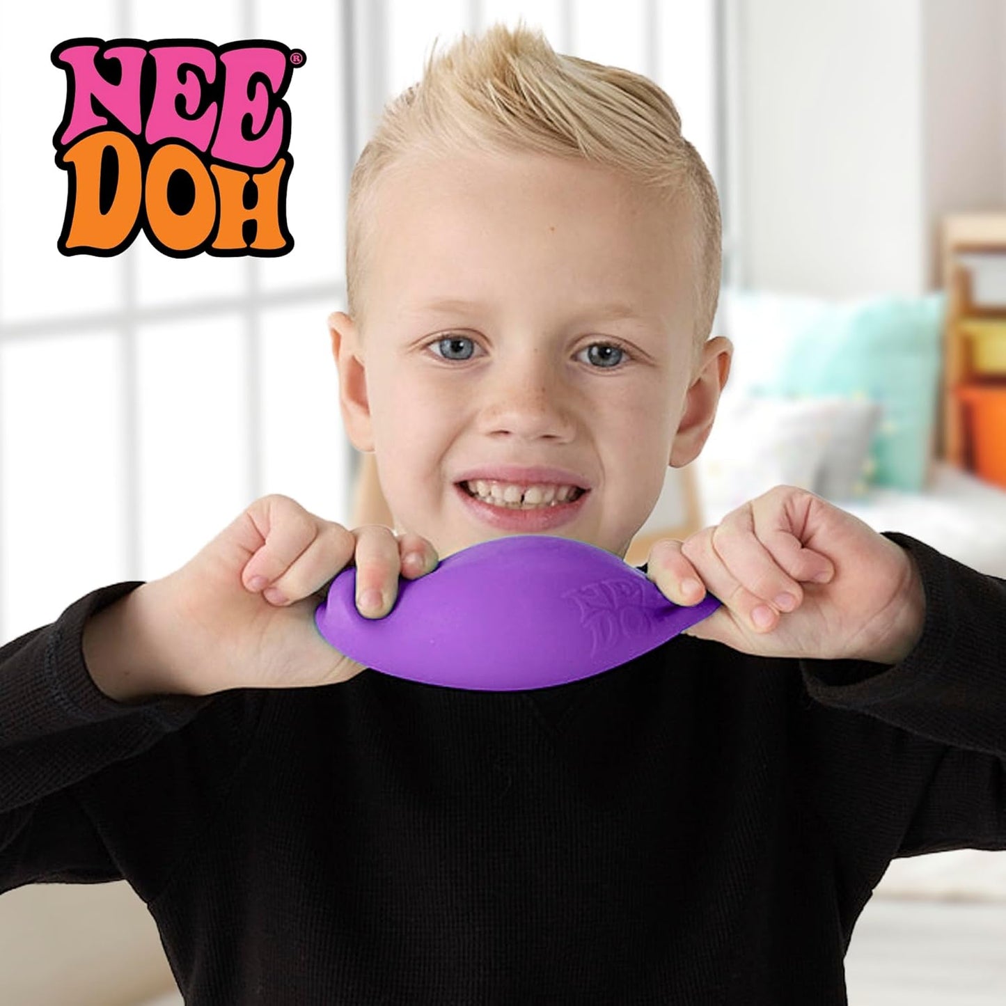 Schylling NeeDoh Original Groovy Glob - Sensory Fidget Toy - Purple - Ages 3 to Adult , 1 Count ( Pack of 1)