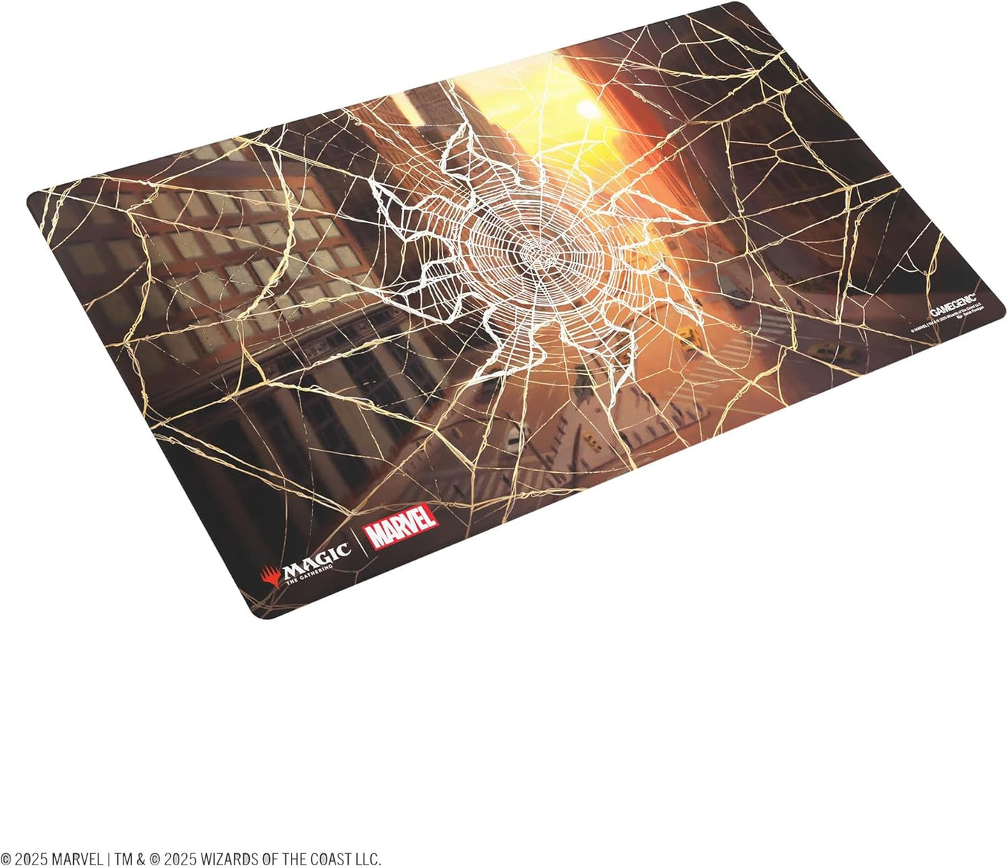 Gamegenic Magic: The Gathering Marvel's Spider-Man Plains Shiny PLAYMAT - Premium 61x35cm Game Mat with Shiny Surface, Cushioning, Anti-Slip Back & Flat Stitching, Official MTG Accessory