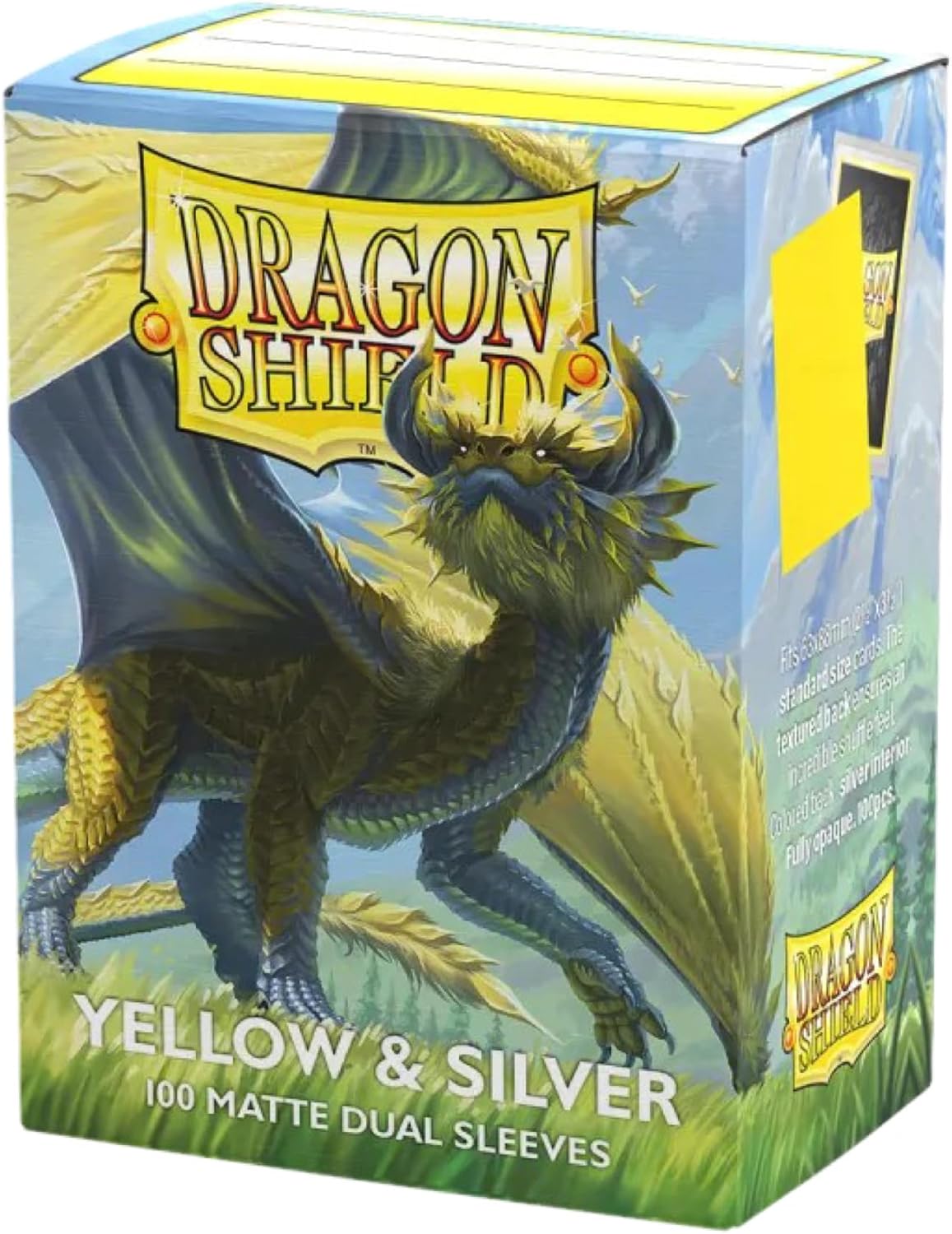 Dragon Shield Matte Dual Standard Size Card Sleeves 100ct - Yellow & Silver