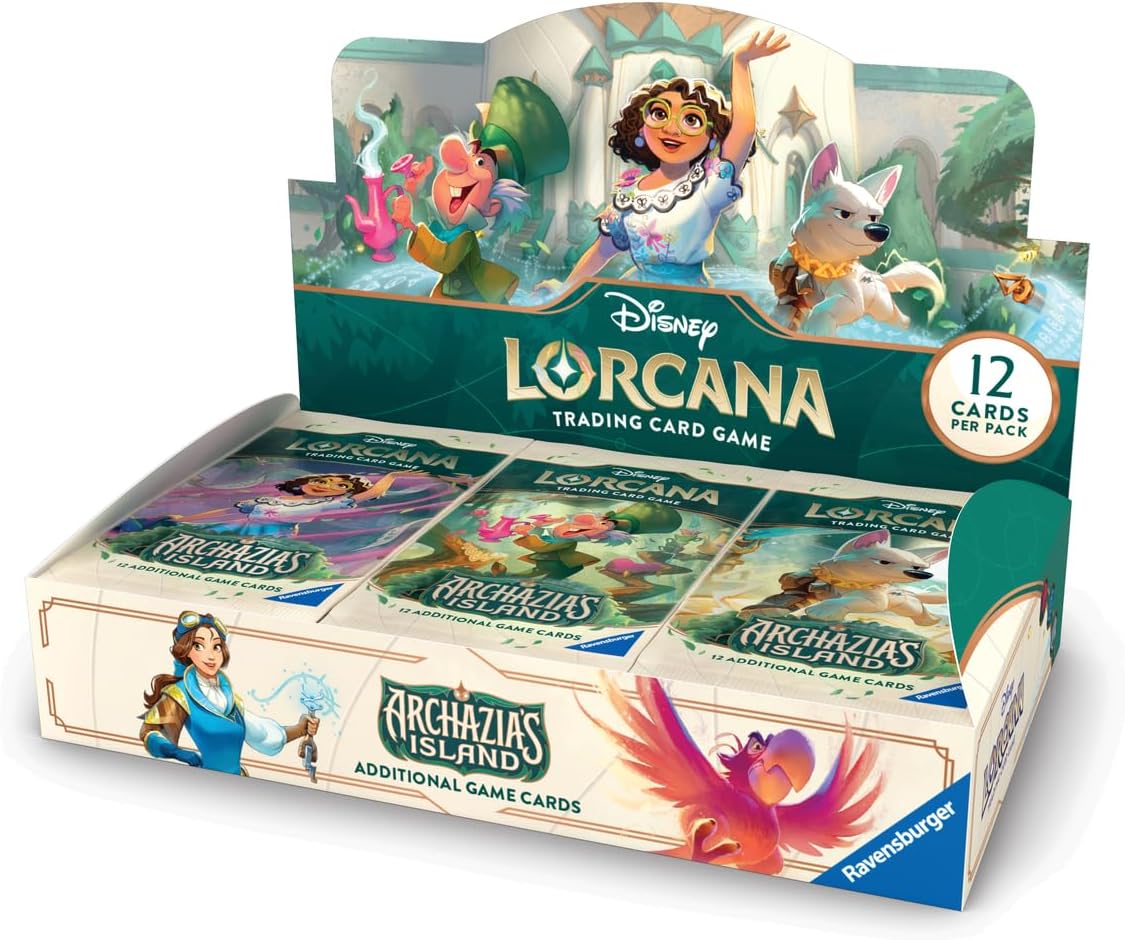 Ravensburger Disney Lorcana TCG: Archazia's Island Booster Pack Display | 24 Packs with 12 Trading Cards Each | Ideal for Collectors & Disney Fans | Suitable for Ages 8+ - Presale Ships 03/21/2025