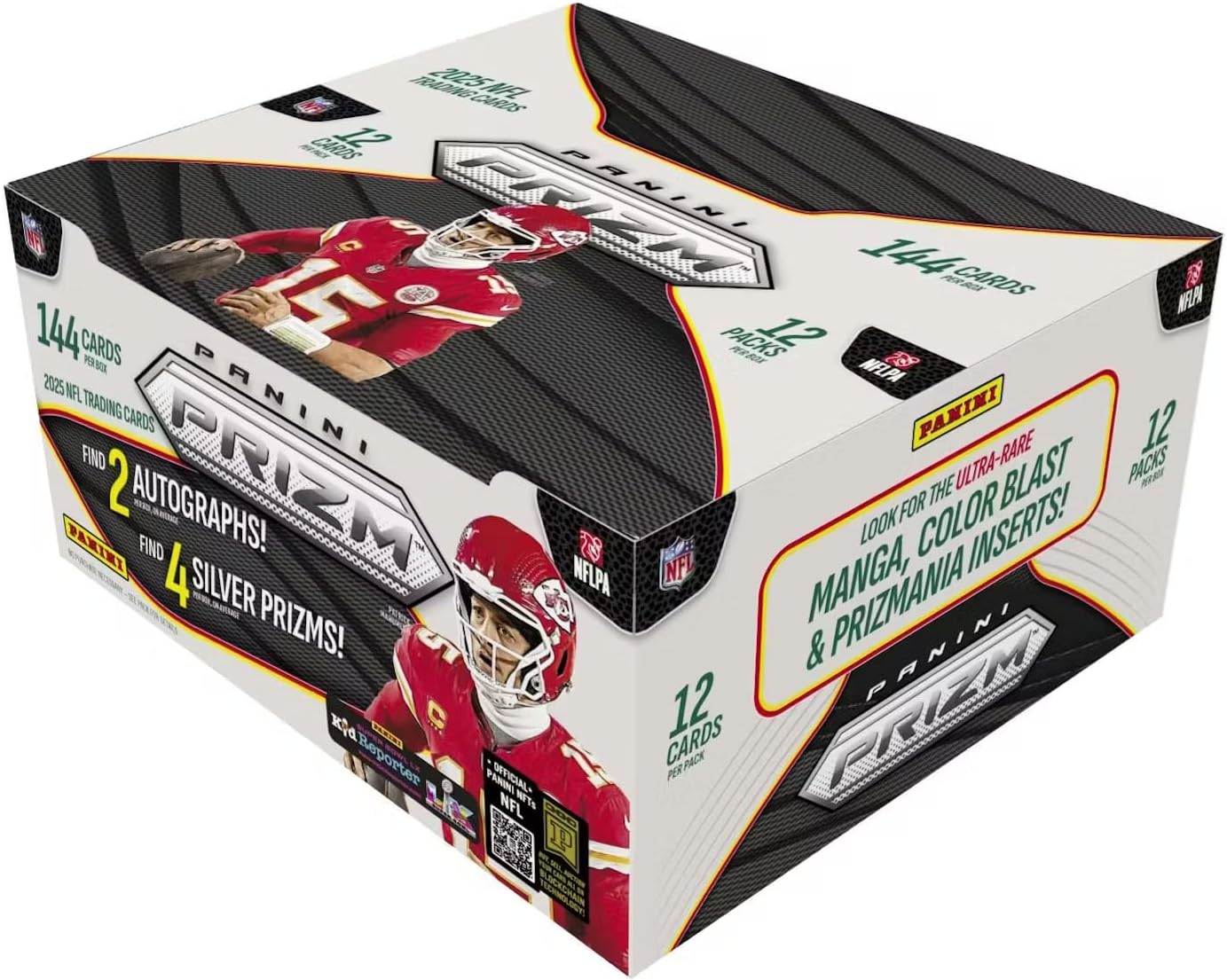 2025 Panini Prizm Football Hobby Trading Card Box (2 Autographs Per Box)