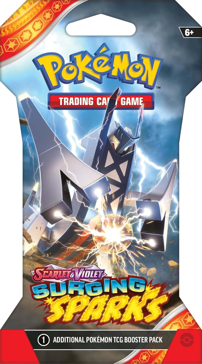 Pokemon TCG Surging Spark – Single Booster Pack – Pack Art May Vary - 10 Cards