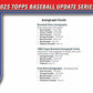 2025 Topps Update Series Baseball Hanger Trading Card Box (Find Hanger Exclusive Diamante Parallels!)