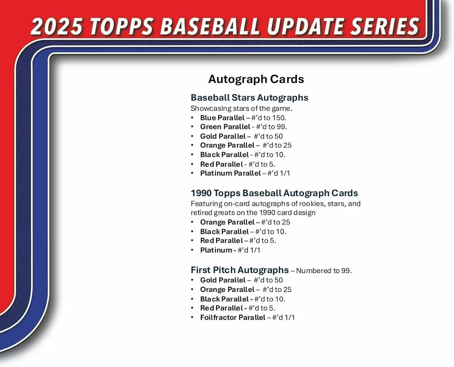 2025 Topps Update Series Baseball Hanger Trading Card Box (Find Hanger Exclusive Diamante Parallels!)