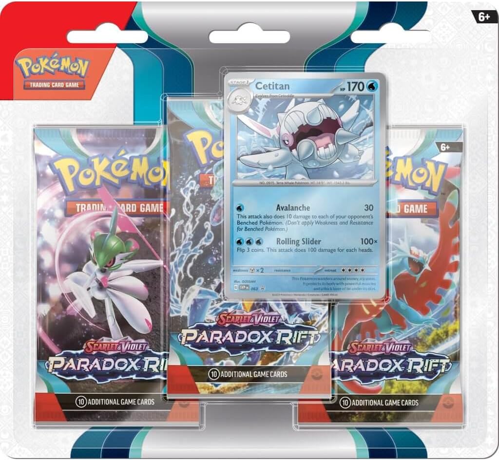 Pokemon TCG SV4 Paradox Rift 3 Packs Blister