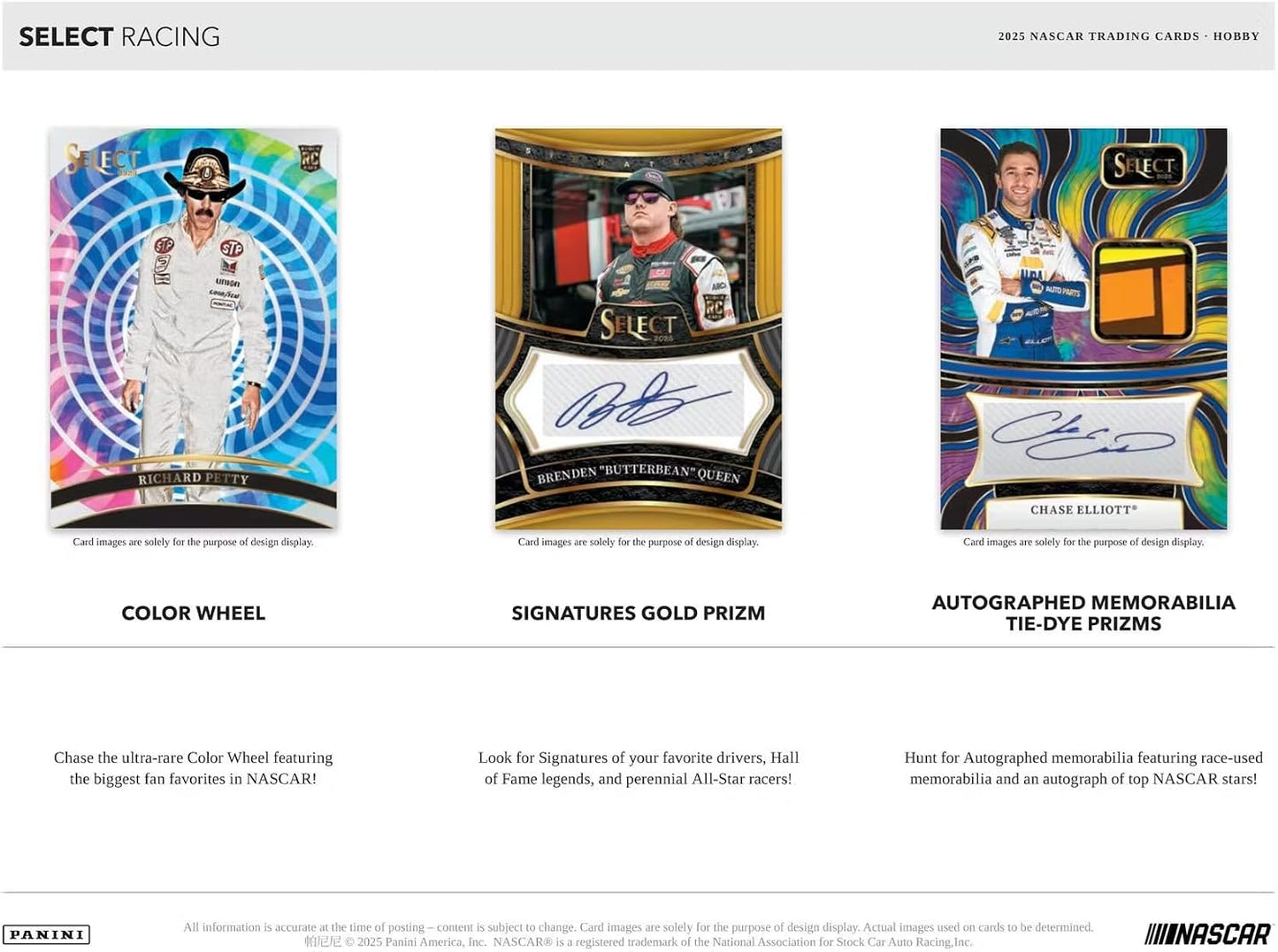 2025 Panini Select NASCAR Racing Hobby Trading Card Box (2 Autographs per Box!)