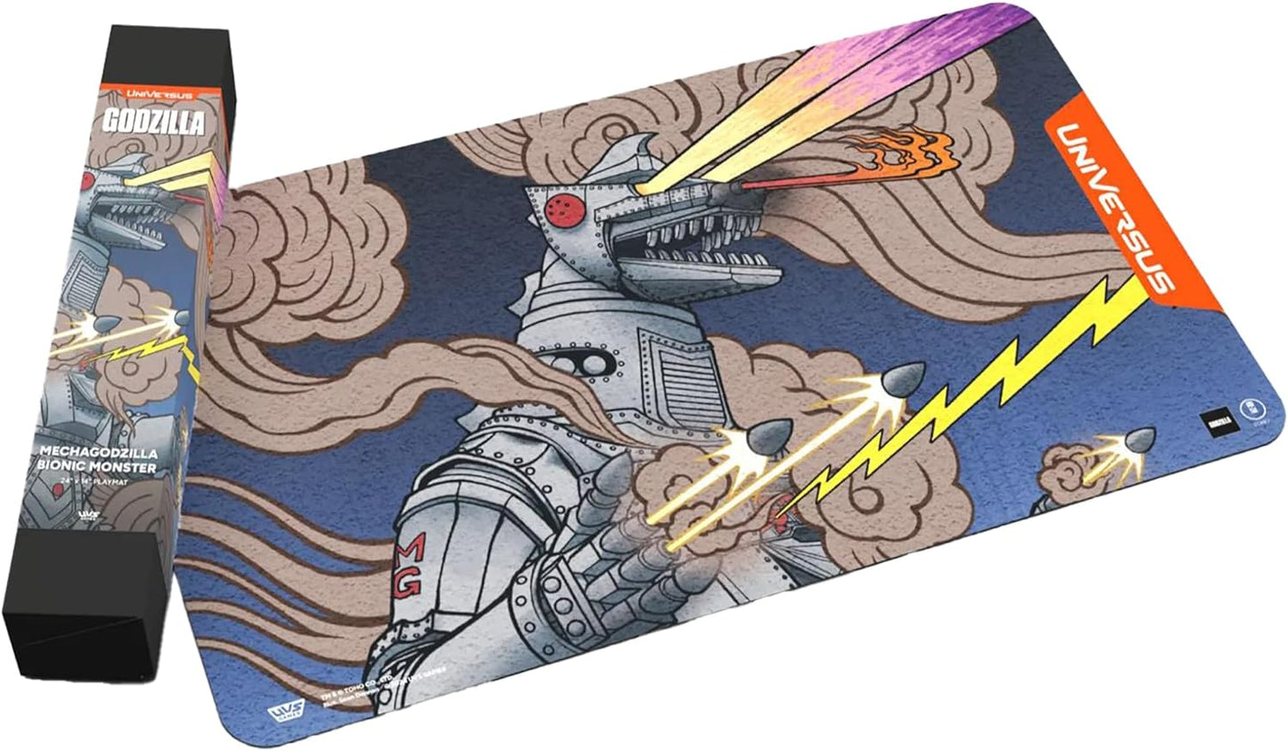 UniVersus Godzilla Challenger Series - Mechagodzilla - Bionic Menace Playmat - 24x14 Neoprene Mat, Tabletop Card Game Accessory, UVS Games, Licensed