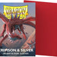 Dragon Shield | Matte Dual Standard Size Card Sleeves | 100ct - Smooth & Tough Premium TCG Sleeves - Compatible with Pokemon, One Piece, and Magic: The Gathering | Crimson & Silver