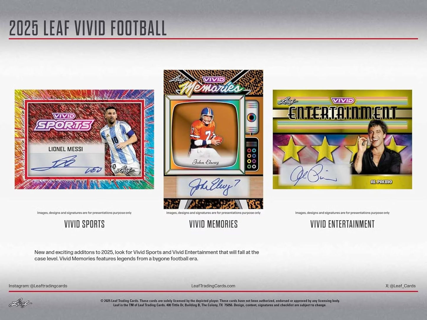 Leaf 2025 Vivid Football Jumbo Hobby Box