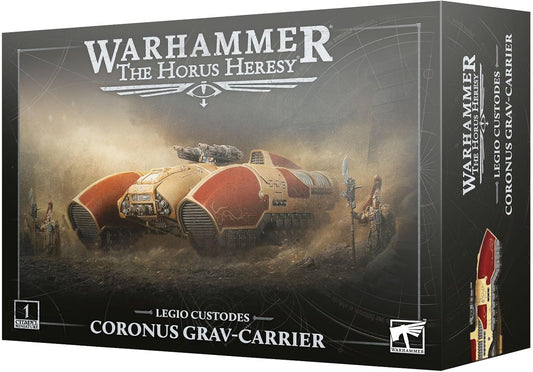 Warhammer The Horus Heresy Legio Custodes Coronus Grav-Carrier, Plastic Miniature Transport Kit with Arachnus Blaze Cannon