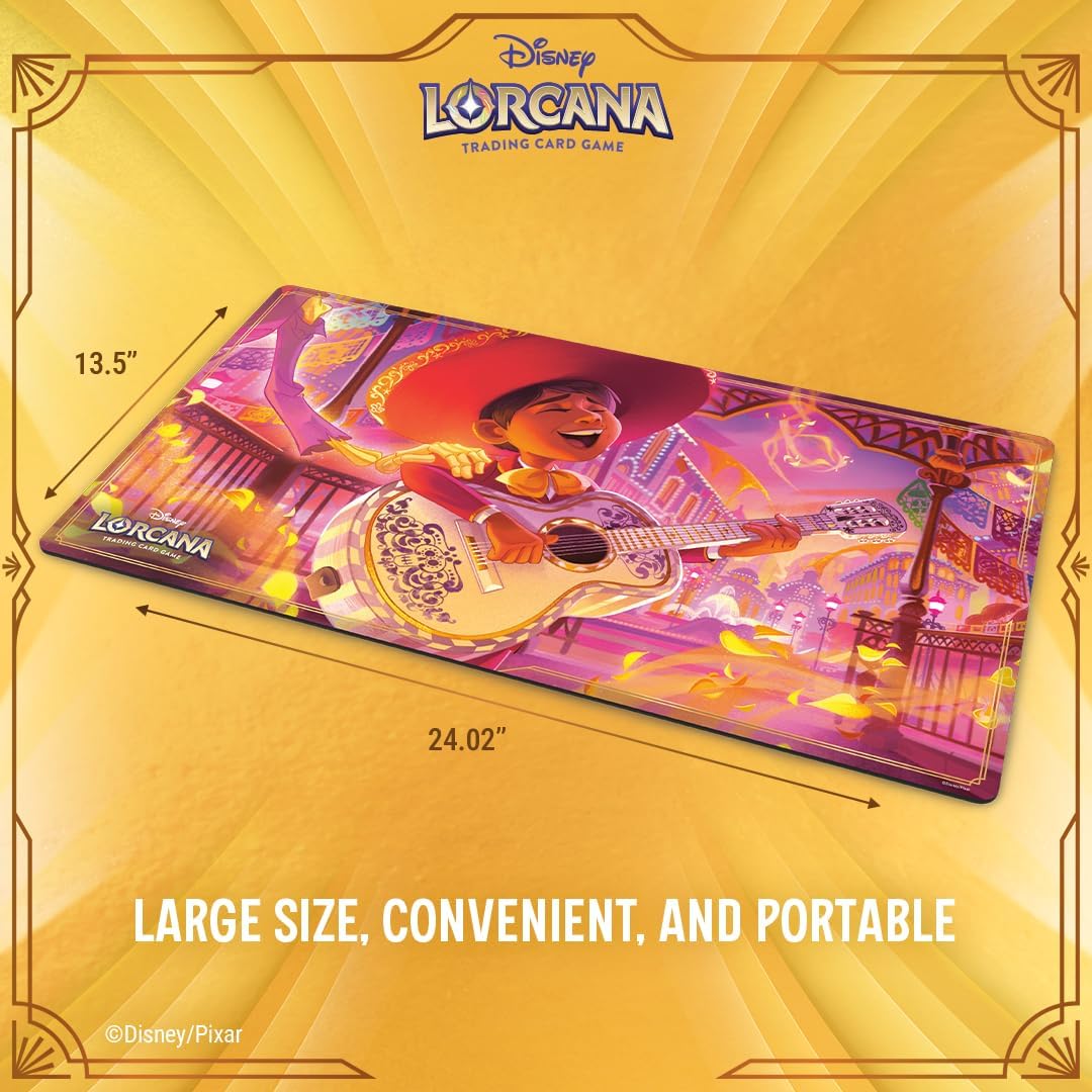 Ravensburger Disney Lorcana TCG Hyperia City Playmat Featuring Miguel Rivera - Promising Musician