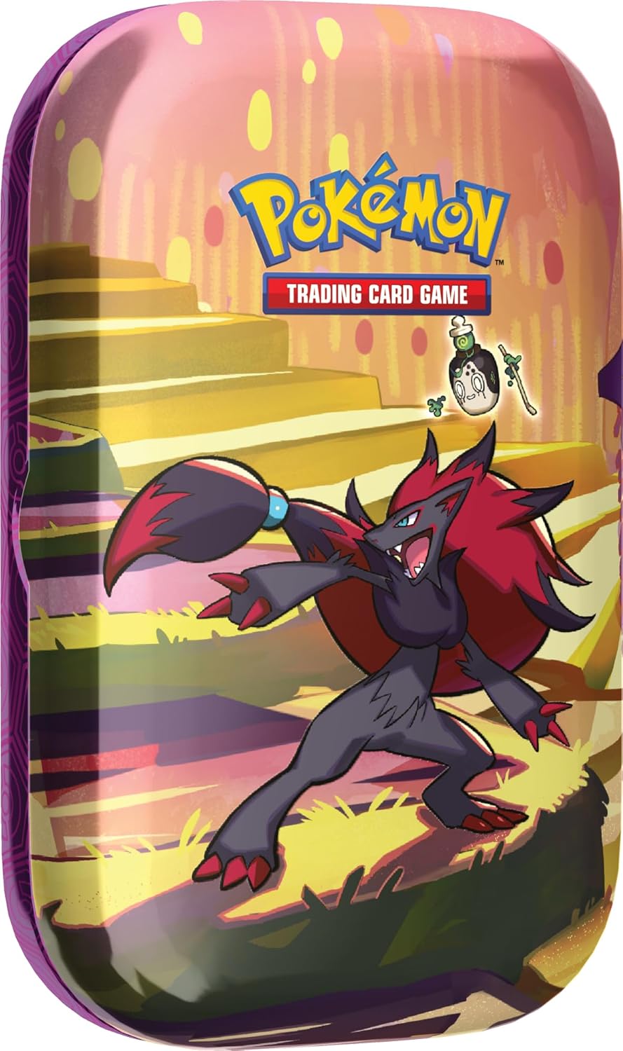 Pokemon TCG: Scarlet & Violet—Shrouded Fable Mini Tin – Zoroark (2 Booster Packs & 1 Sticker Sheet)
