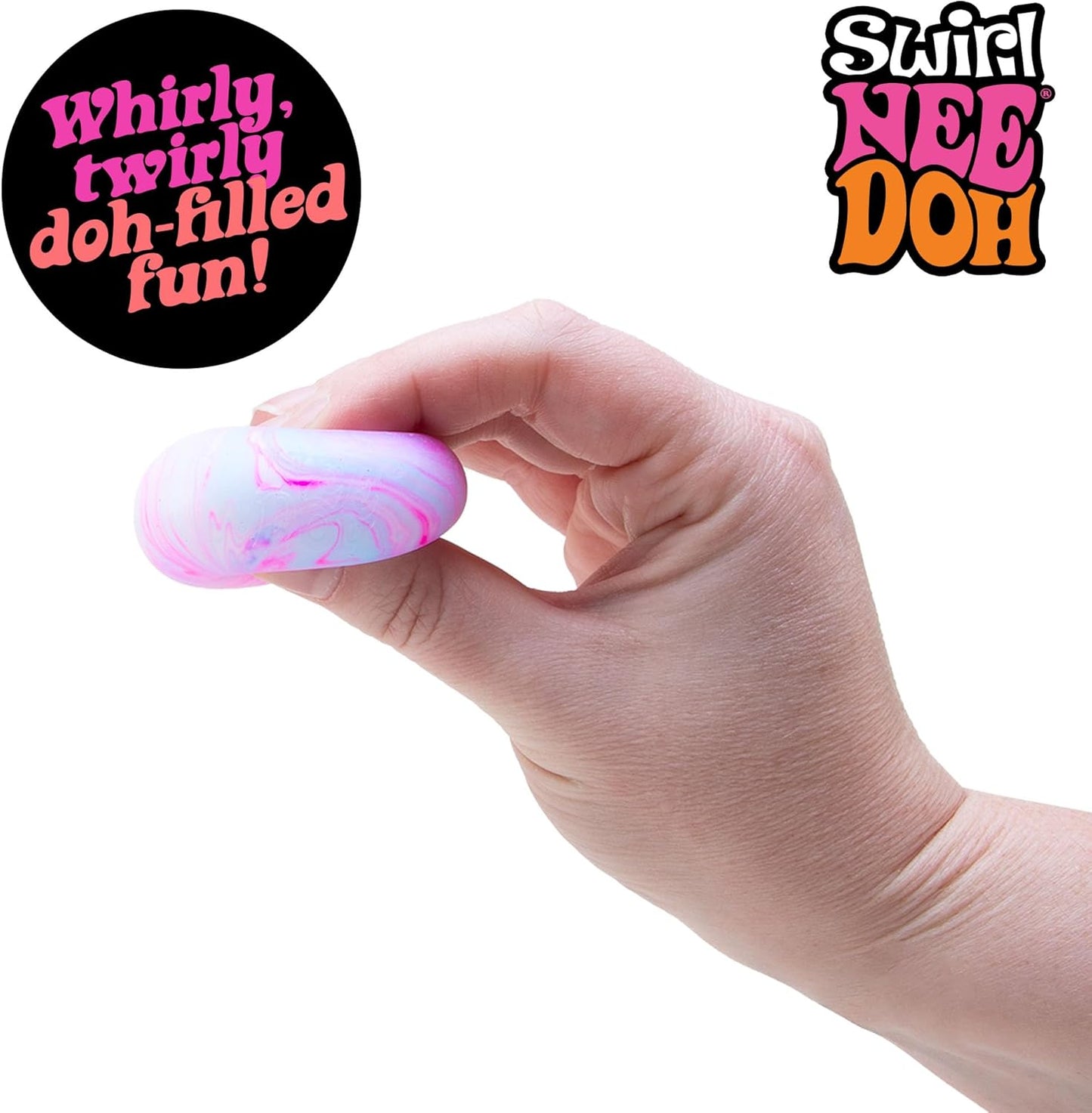 Schylling NeeDoh Teenie Fab Four Needoh 4 Pack - Sensory Squeeze Toy - 1.5" in Diameter - Colors May Vary