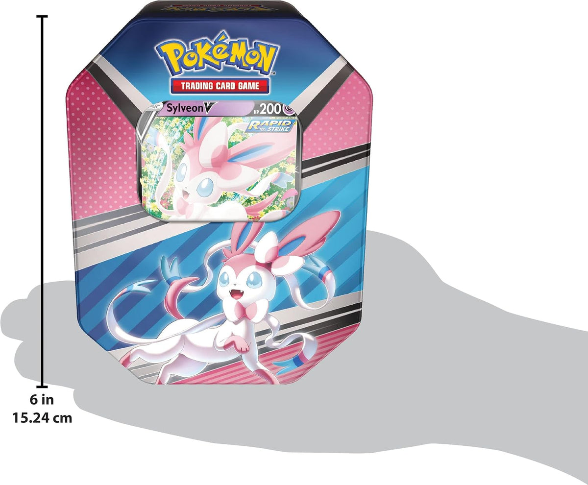 Pokémon TCG: V Heroes Tin Sylveon (1 Foil Card & 4 Booster Packs)
