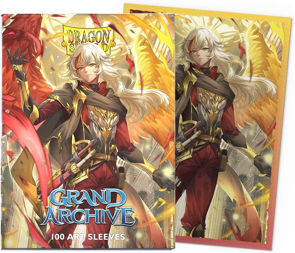 Dragon Shield | Grand Archive Matte Art Sleeves | 100 CT - Smooth & Tough Premium TCG Sleeves | Compatible with Pokemon, One Piece & Magic the Gathering | Azrael, Archangel of Materia