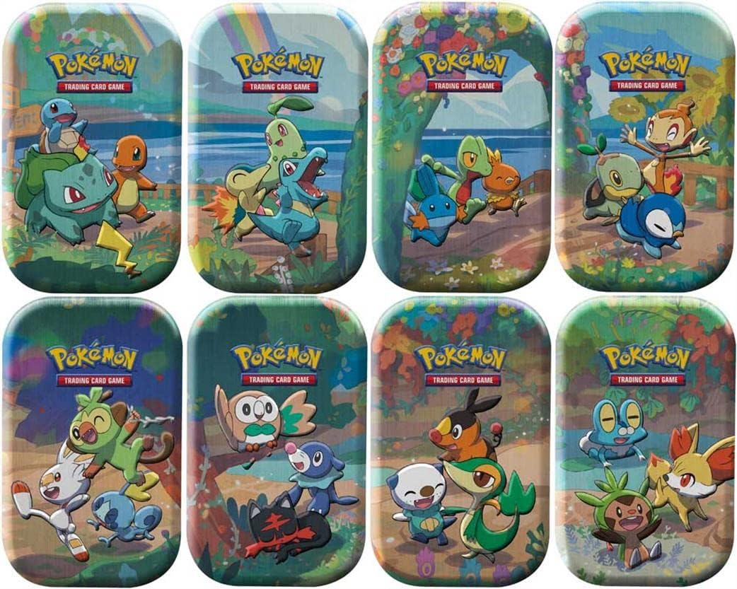 Pokemon 25th Celebrations Mini Tins - 8 Mini-tins Full Display