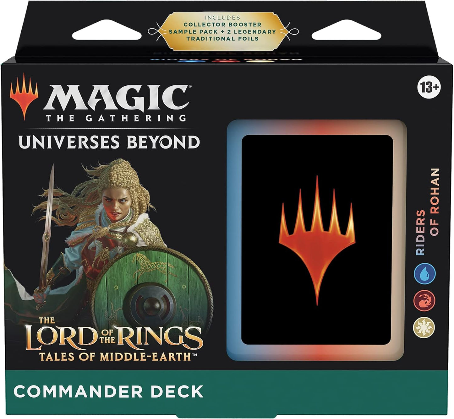 Magic: The Gathering The Lord of The Rings: Tales of Middle-Earth Commander Deck Riders of Rohan + Collector Booster Sample Pack