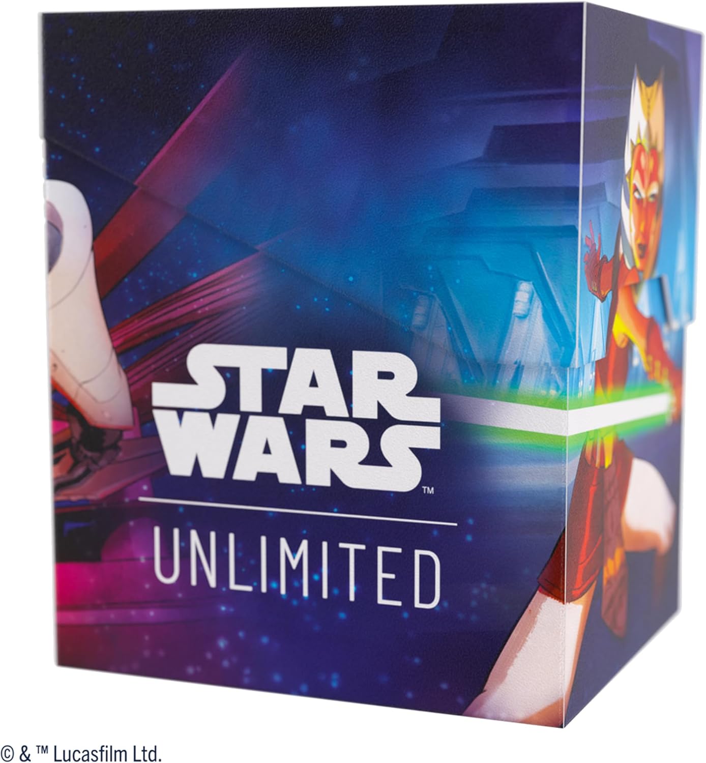 Gamegenic Star Wars Unlimited SOFT CRATE - Full-Color Printed Officially Licensed Durable Deck Box, Holds 60 Double-Sleeved Cards, Perfect for TCGs & LCGs, Ahsoka Tano/General Grievous Design, Made