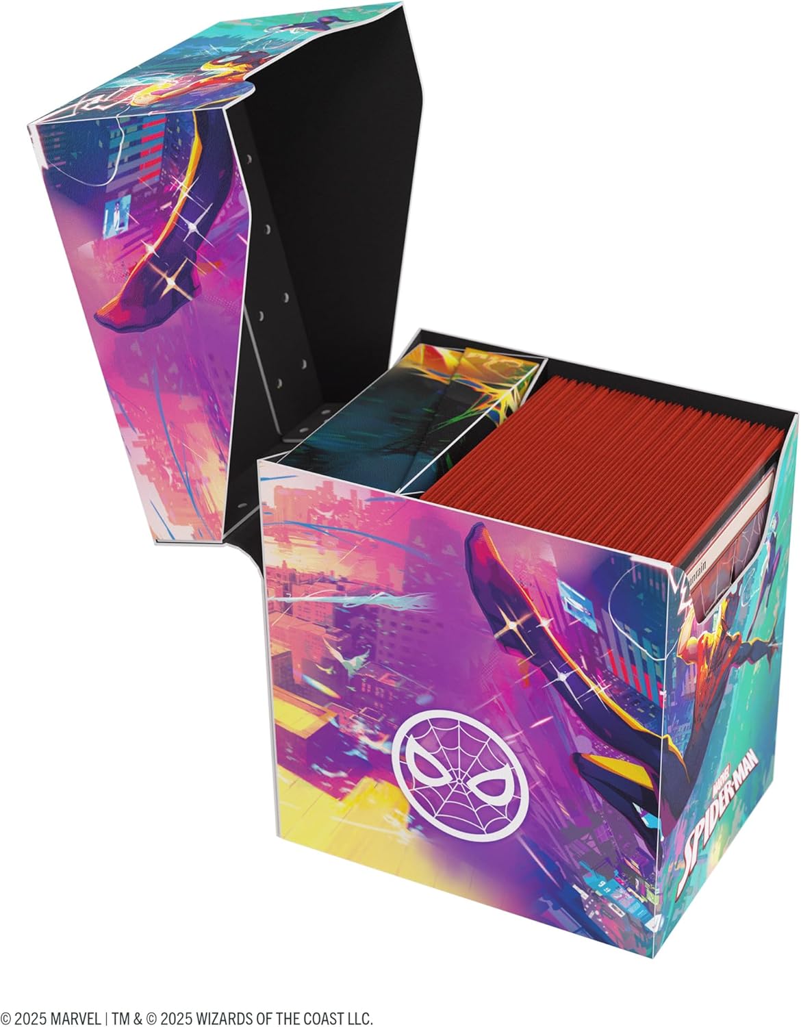 Gamegenic Magic: The Gathering Marvel's Spider-Man SOFT CRATE - 80+ Spider-Man/Spider-Gwen Design, 2-in-1 Deck Box with Integrated Token Box, Holds 80 Double-Sleeved or 100 Single-Sleeved Cards