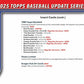 2025 Topps Update Series Baseball Hanger Trading Card Box (Find Hanger Exclusive Diamante Parallels!)