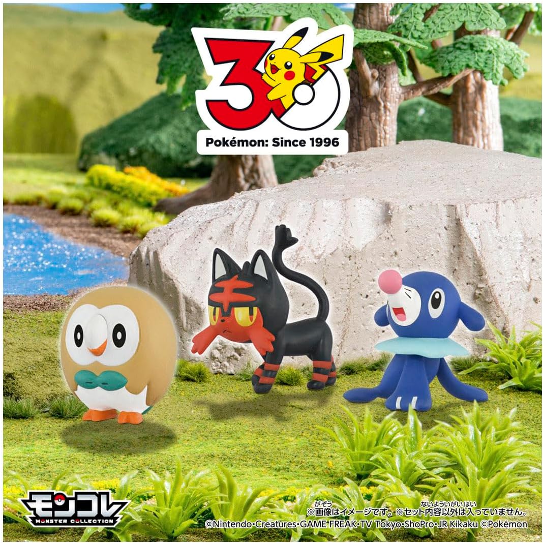 Takara Tomy Pokemon 30th Anniversary Moncolle Travel Set Alola (Set of 3 Starters)