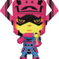 Marvel Jumbo Funko POP | Galactus with Silver Surfer (Black Light Version)