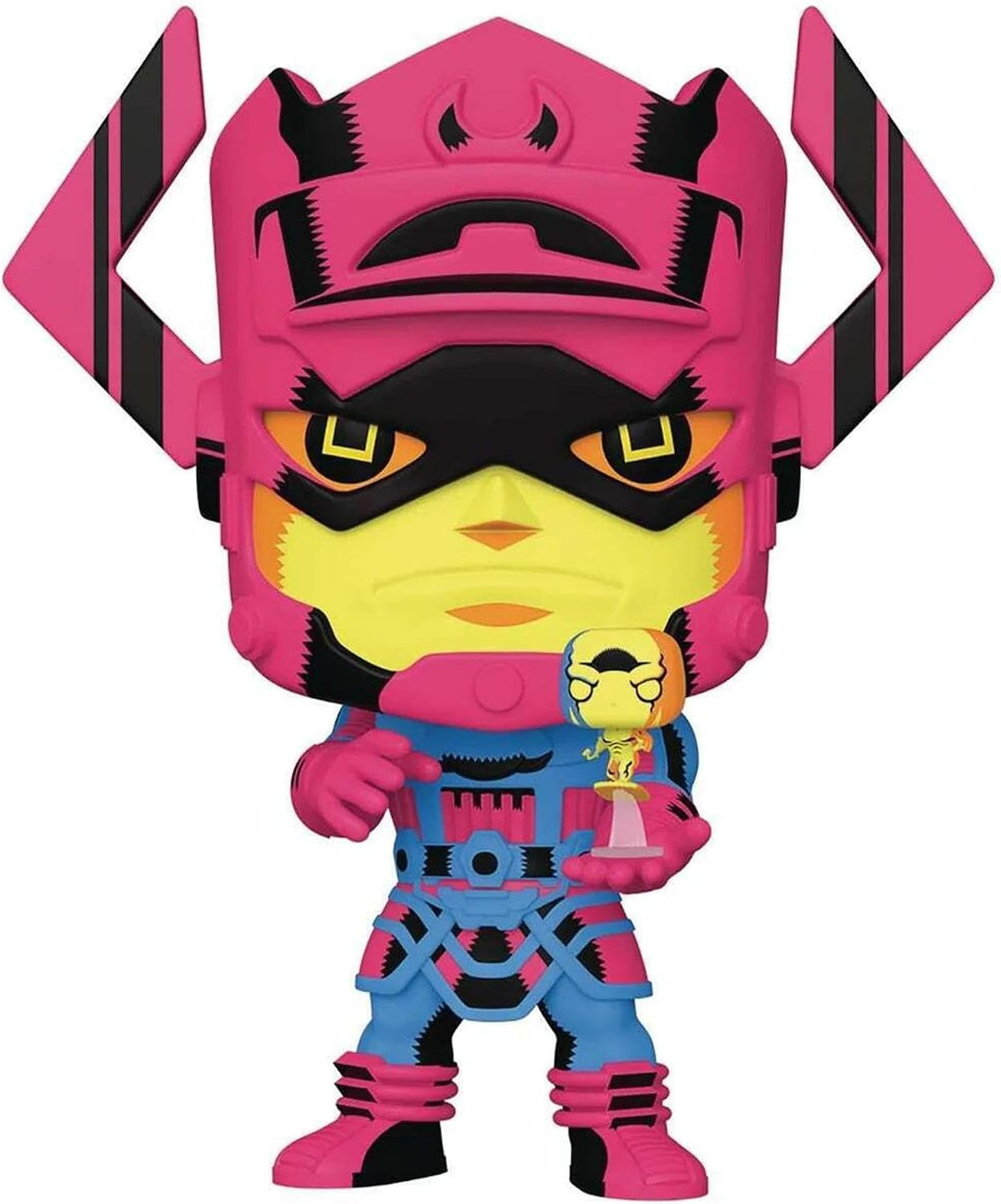 Marvel Jumbo Funko POP | Galactus with Silver Surfer (Black Light Version)
