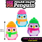 Schylling Needoh Squishmas Polar Glow Penguin - Sensory Squeeze Toy with Super Solid Squish