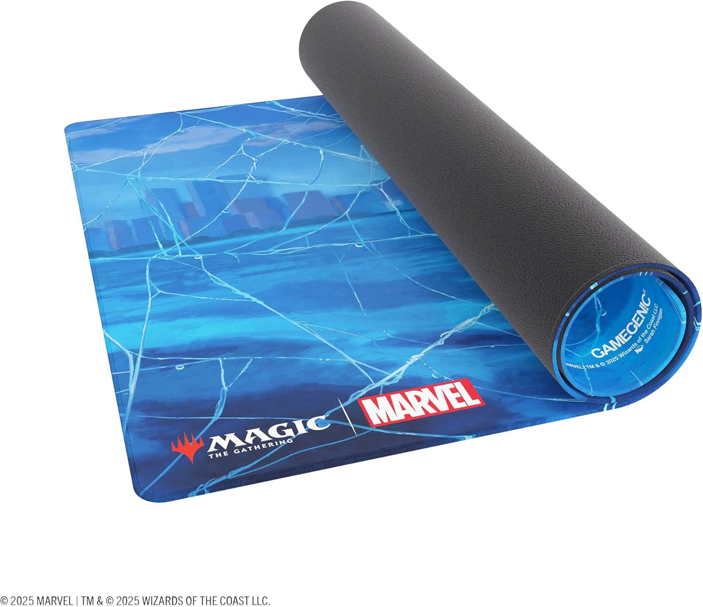 Gamegenic Magic: The Gathering Marvel's Spider-Man Island Shiny PLAYMAT - Premium 61x35cm Game Mat with Shiny Surface, Cushioning, Anti-Slip Back & Flat Stitching, Official MTG Accessory