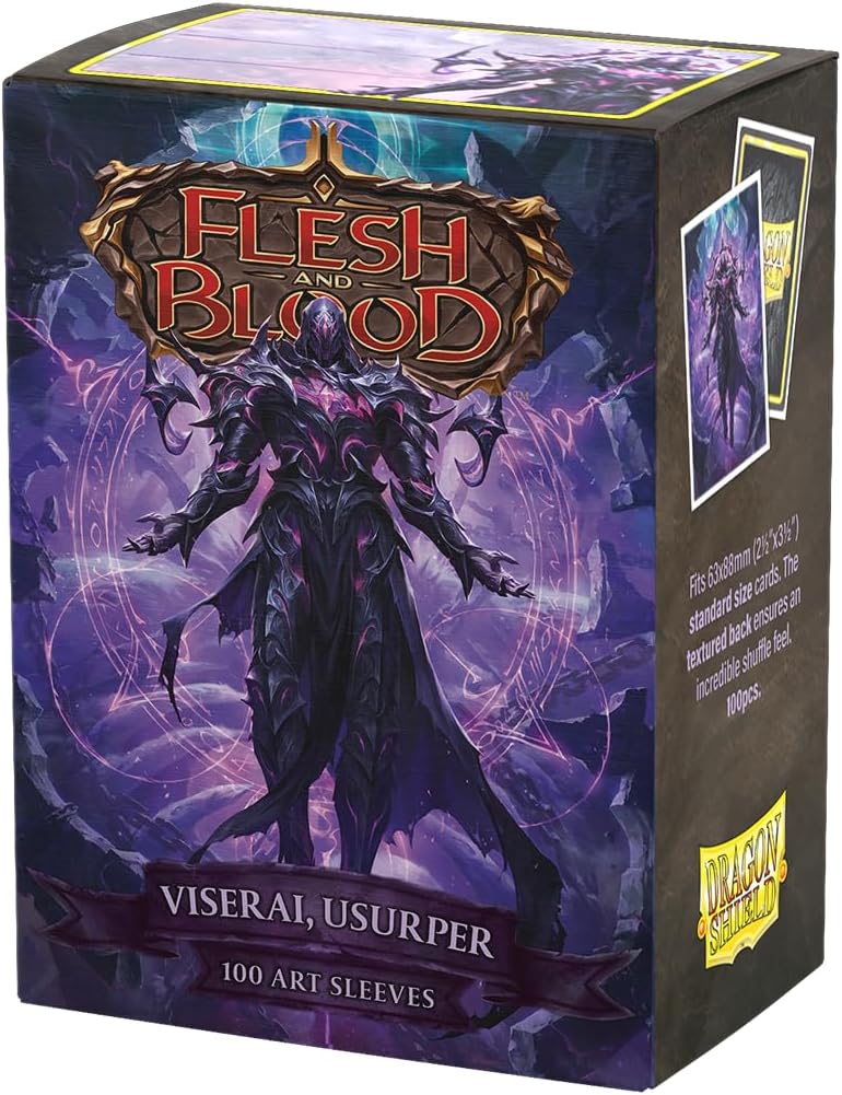 Dragon Shield | Flesh & Blood Art Sleeves | 100 CT - Smooth & Tough Premium TCG Sleeves | Compatible with Pokemon, One Piece & Magic the Gathering | Viserai, Usurper