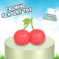 Toymendous Squishy Cherries, Jumbo Sweet Fruit Stress Toy, Twin Cherry Fidget Fun, 5.5 Inch Squishy Fruit, Fidget Sensory Food, Jumbo Strss Relief Toy or Kids & Adults, Easter Basket Stuffer