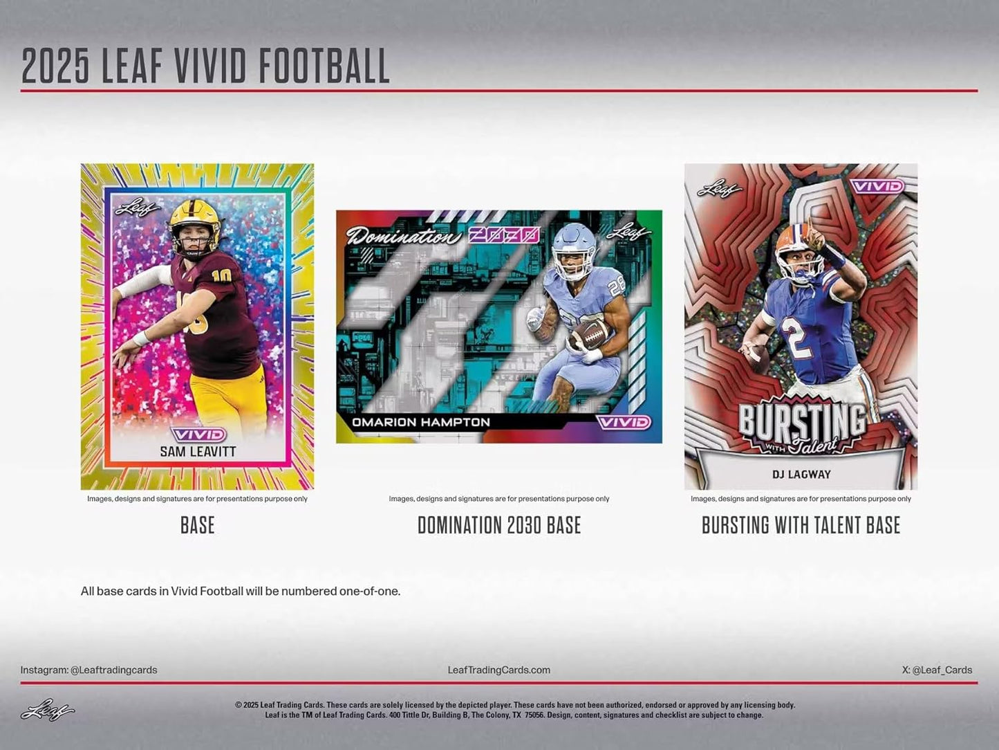 Leaf 2025 Vivid Football Jumbo Hobby Box