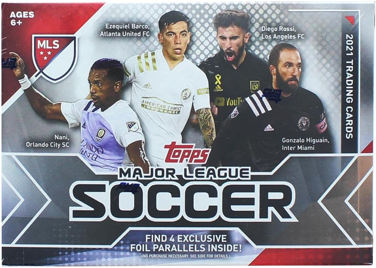 2021 Topps MLS Soccer Blaster Box of Packs with 4 Exclusive Foil Parallel Cards