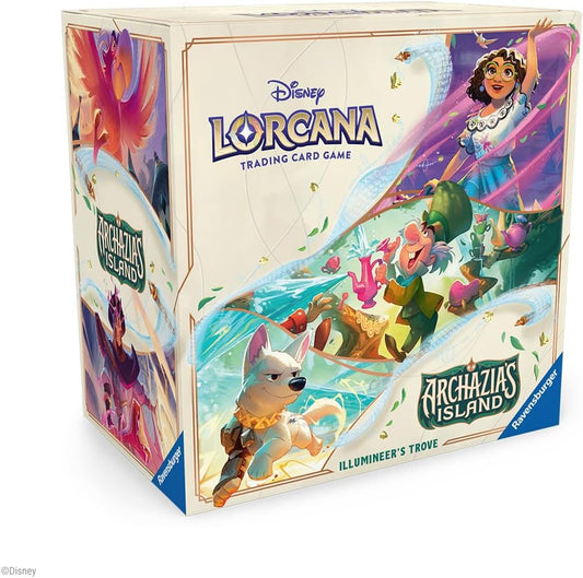 Ravensburger Disney Lorcana TCG: Archazia's Island Illumineer's Trove | Secure Card Storage | Includes Booster Packs & Comprehensive Guide | Original Disney Artwork | Ages 8+ - Presale Ships 03/21/2025