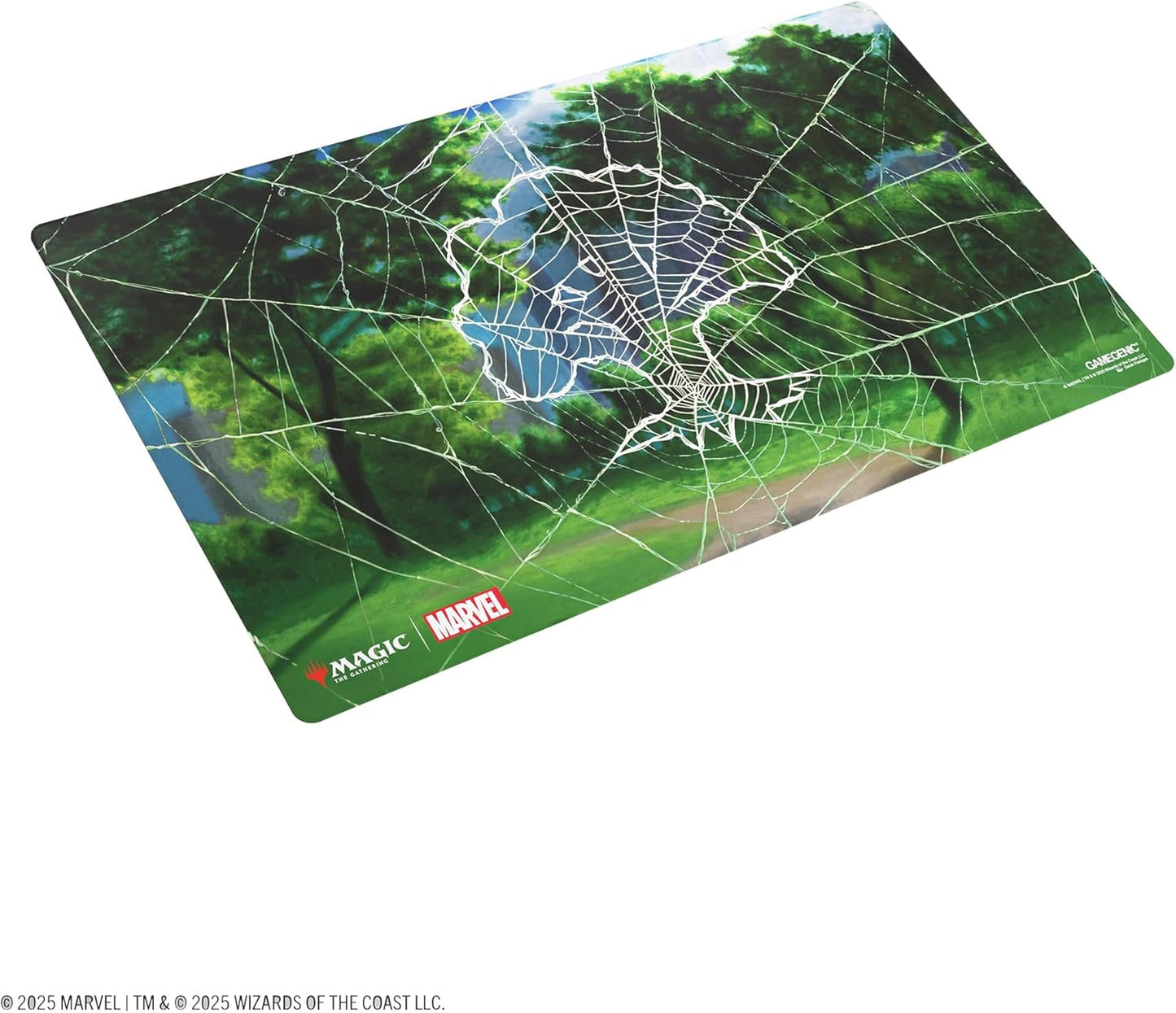 Gamegenic Magic: The Gathering Marvel's Spider-Man Forest Shiny PLAYMAT - Premium 61x35cm Game Mat with Shiny Surface, Cushioning, Anti-Slip Back & Flat Stitching, Official MTG Accessory