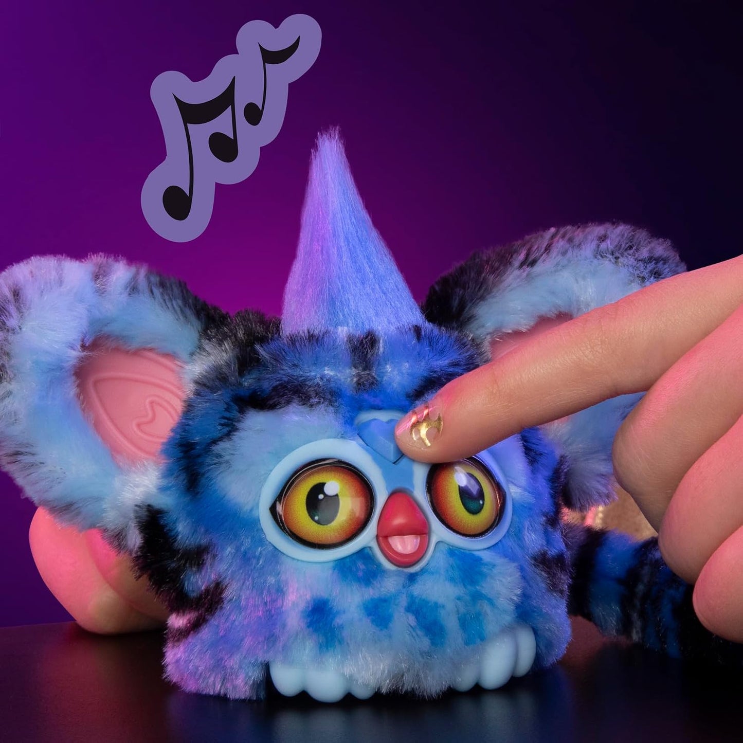 KPop Demon Hunters Furby Furblets Derpy Tiger, Collectible 3" Mini Plush Electronic Toy