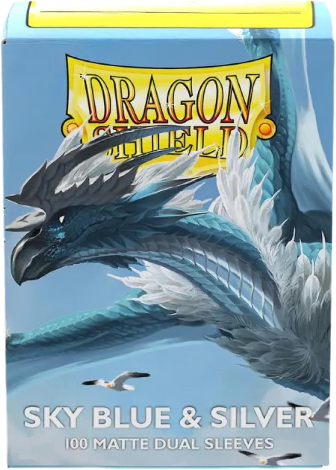Dragon Shield Matte Dual Standard Size Card Sleeves 100ct - Sky Blue & Silver
