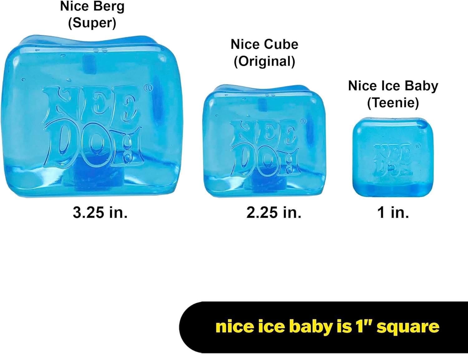 Schylling NeeDoh Nice Ice Baby 4 Pack - Sensory Squeeze Toy - 1.5