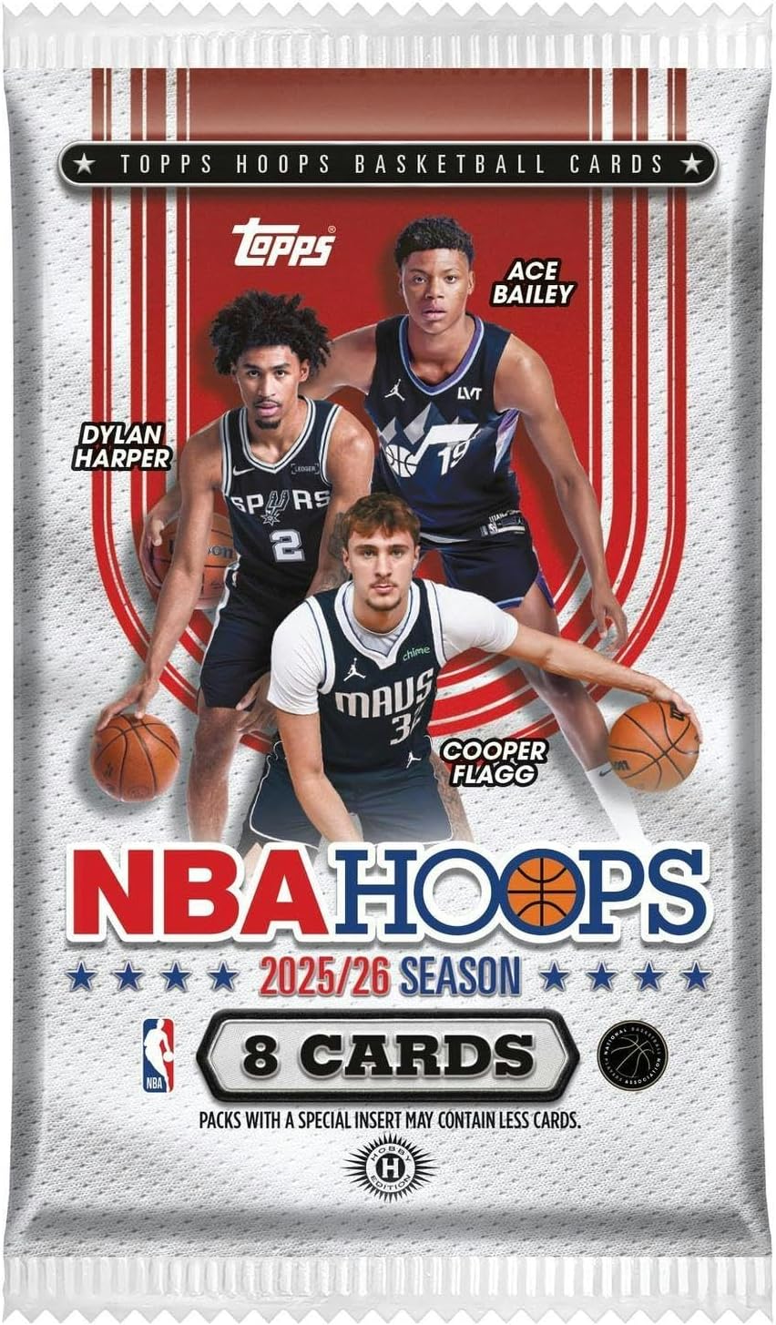 Topps 2025-26 NBA Hoops Basketball Hobby Box - 20 Packs - 1 Auto per Box