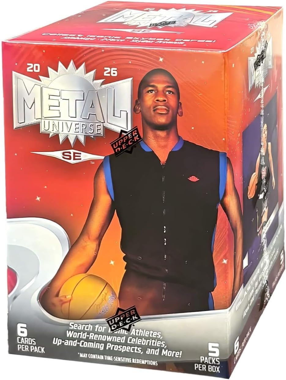 2026 Upper Deck Skybox Metal Universe SE Multi-Sport Trading Cards Blaster Box – 5 Packs, 6 Cards Per Pack, 30 Cards Total