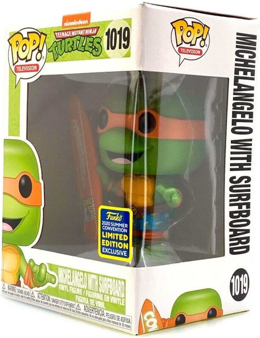 Funko Pop! Television #1019 TMNT Michelangelo with Surfboard (SDCC 2020 Exclusive)