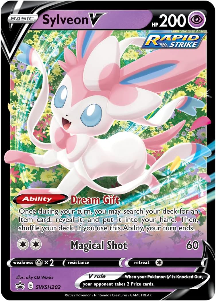 Pokémon TCG: V Heroes Tin Sylveon (1 Foil Card & 4 Booster Packs)