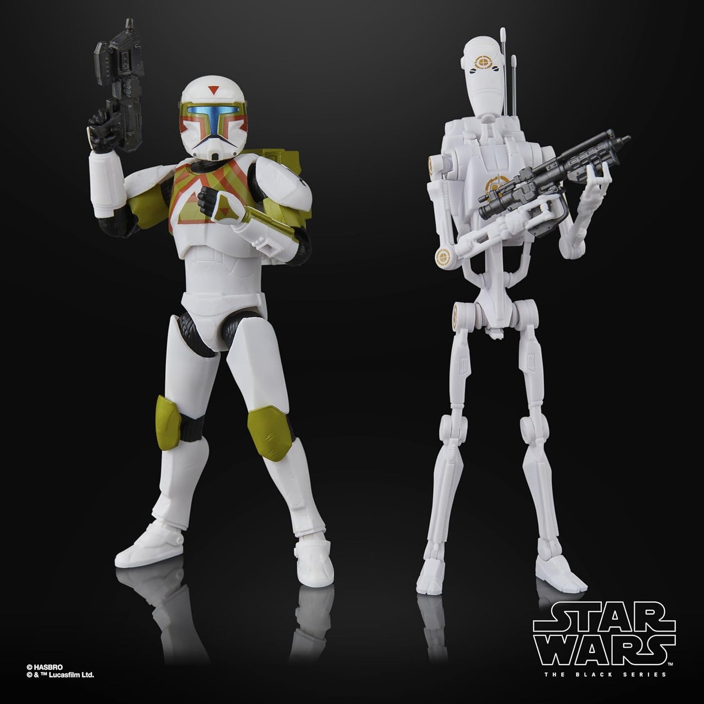STAR WARS The Black Series Clone Commando (Urban Fighter) & B1 Battle Droid (Training), Battlefront II 6 Inch Action Figures
