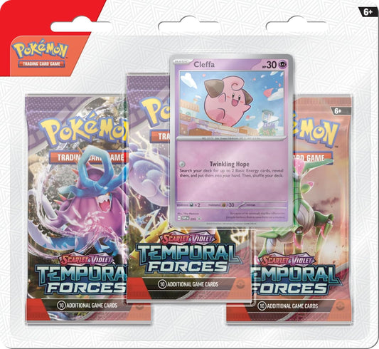 Pokemon TCG: SV5 Temporal Forces 3-Pack Blister - Cleffa