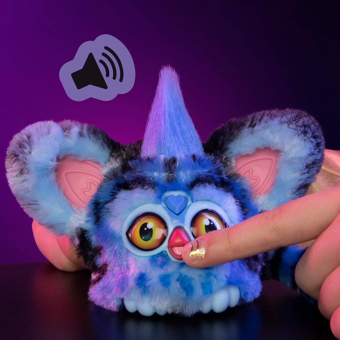 KPop Demon Hunters Furby Furblets Derpy Tiger, Collectible 3" Mini Plush Electronic Toy