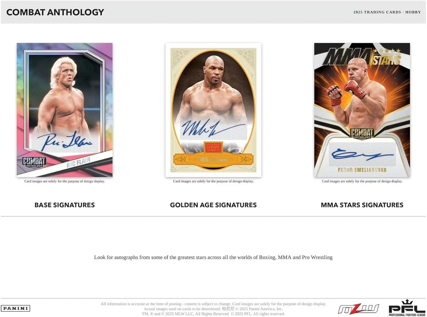 Panini 2025 PFL Professional Fighters League Combat Anthology Hobby Trading Card Box (Look for 2 Autographs and 20 Inserts or Parallels per Box on Average)