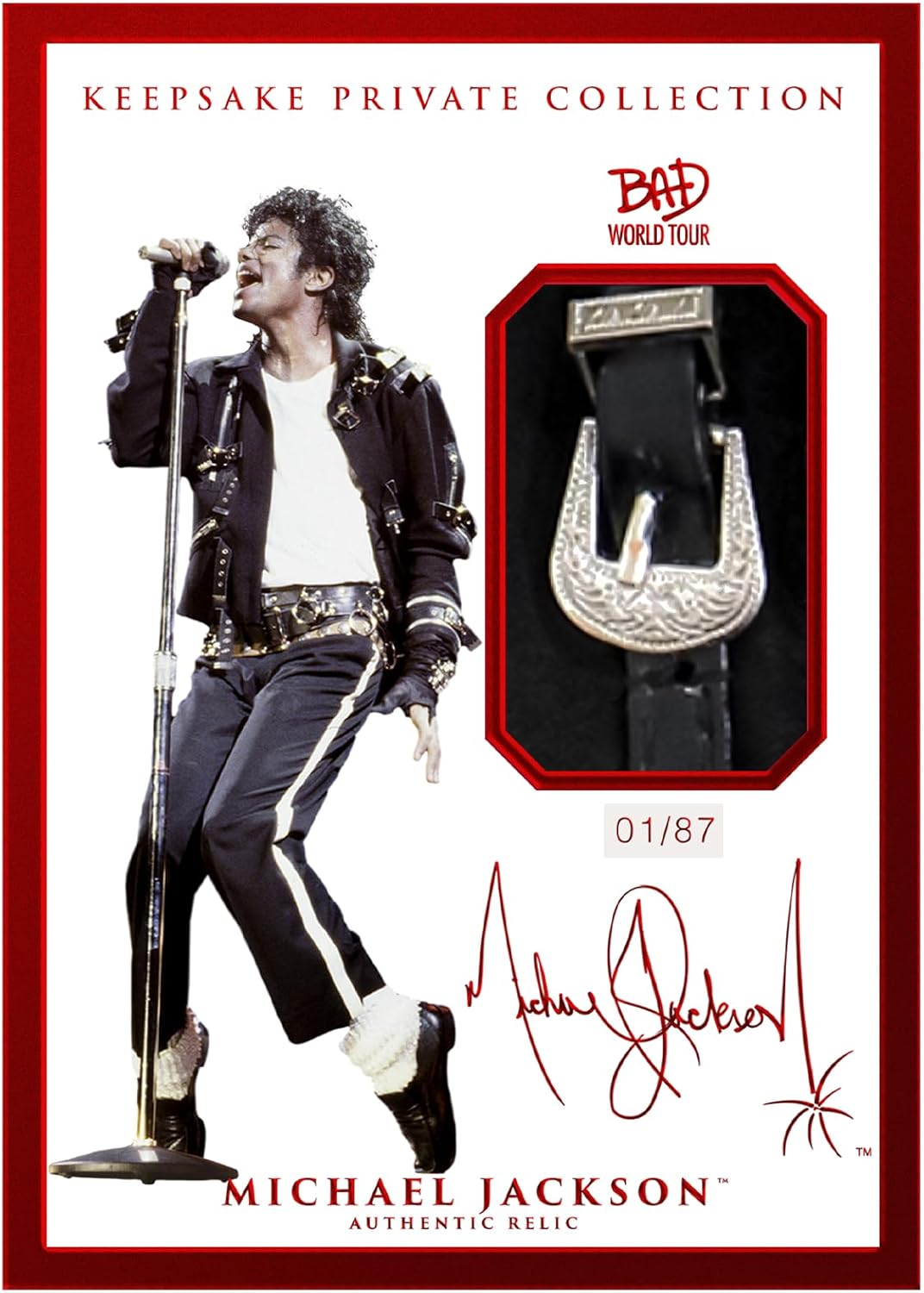 Michael Jackson Bad World Tour Keepsake Premiere Hobby Box: 16 Packs, Chase Rare 1/1 Cut Signature and Authentic Tour-Worn Glove Relics, 300+ Card Set