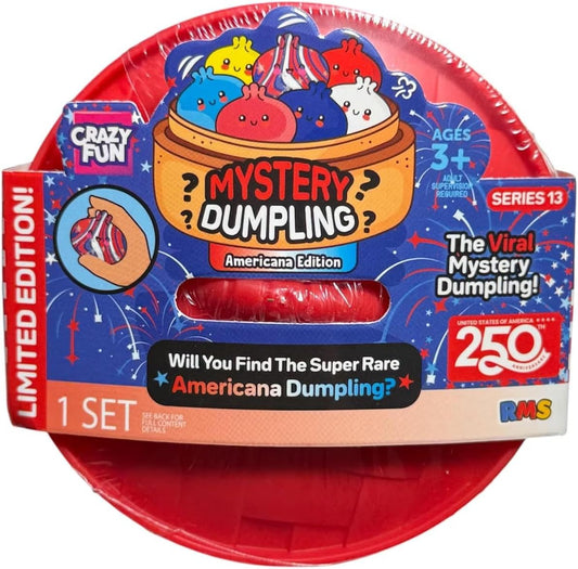 Crazy Fun Mystery USA Americana Squishy Dumpling Squeeze Toy, 1 Random Color